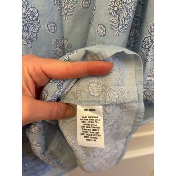 Crown & Ivy Blue Floral Smocked Puff Sleeve Dress – Women’s XL (New With Tags) - Picture 7 of 11